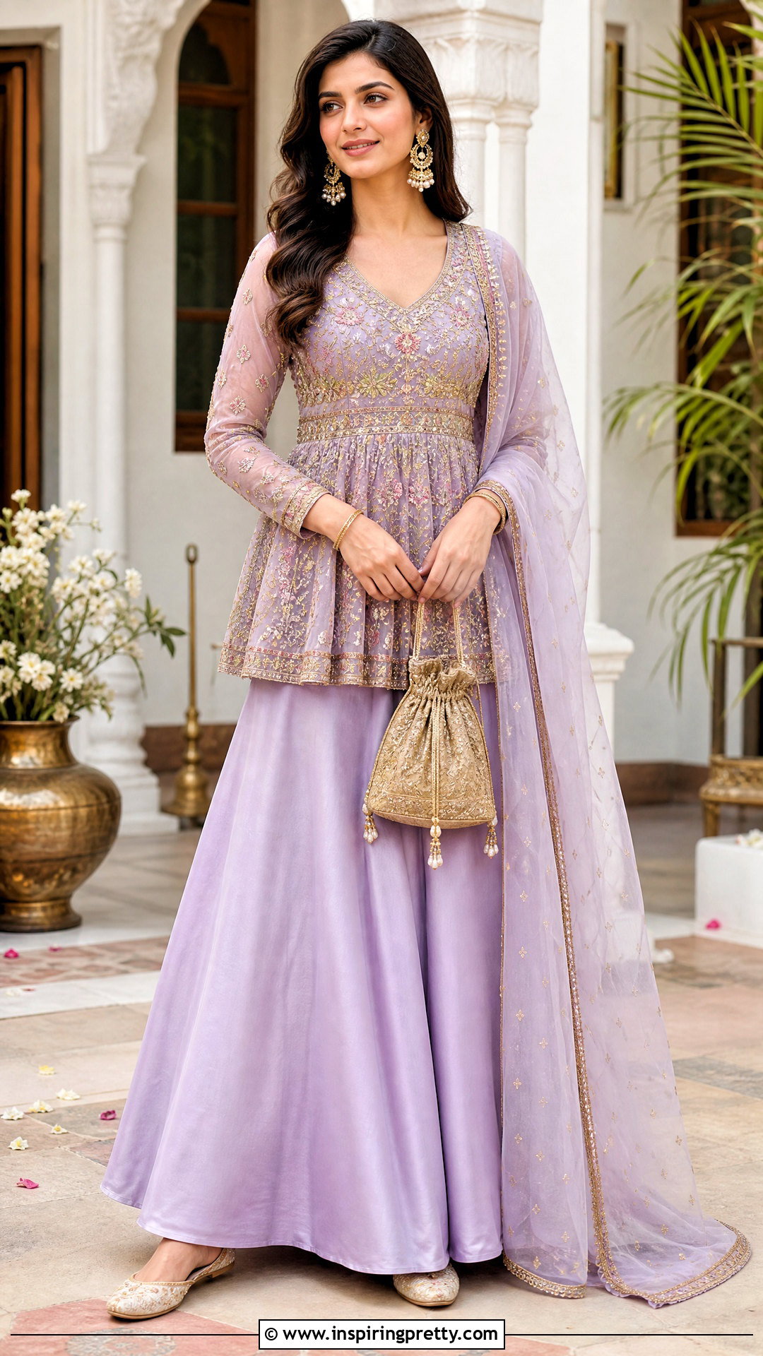 A Line Skirt And Short Anarkali Top Outfit - 50 traditional skirt and top outfit ideas