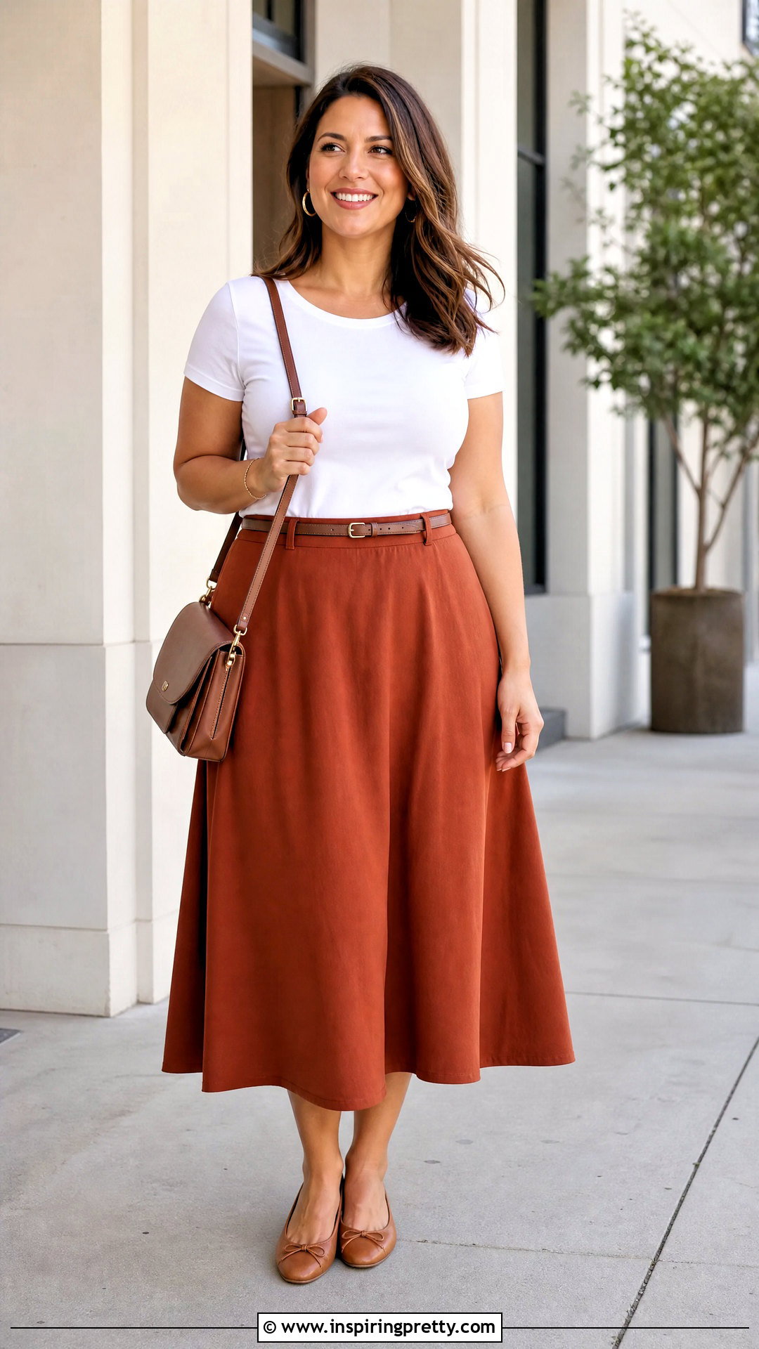 A Line Skirt With Fitted T Shirt - how to match skirts with tops (20 ways)
