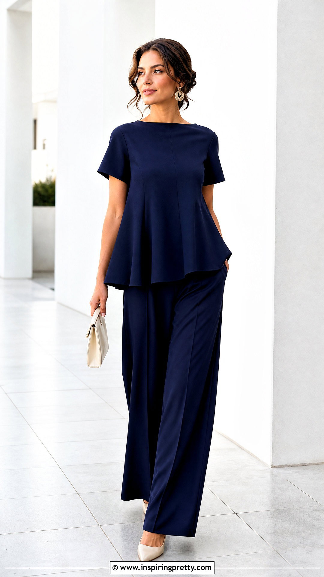 A Line Top With Wide Leg Pants - 50 a line top outfit ideas