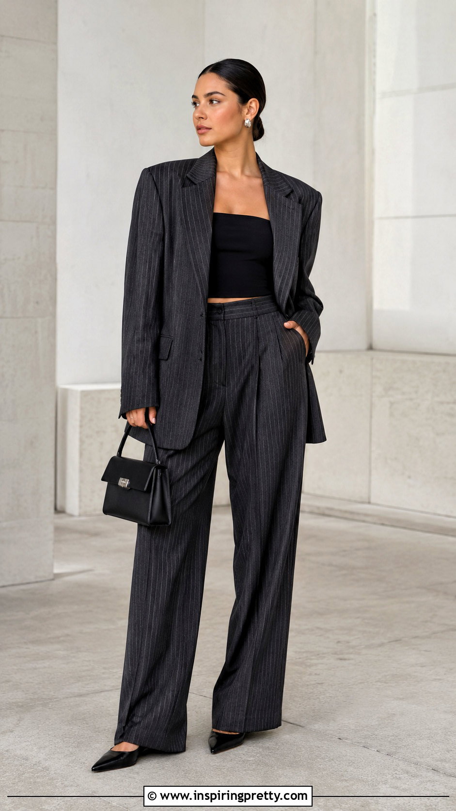 Aaliyah Tube Top With Oversized Blazer - 20 Aaliyah Tube Top outfit ideas