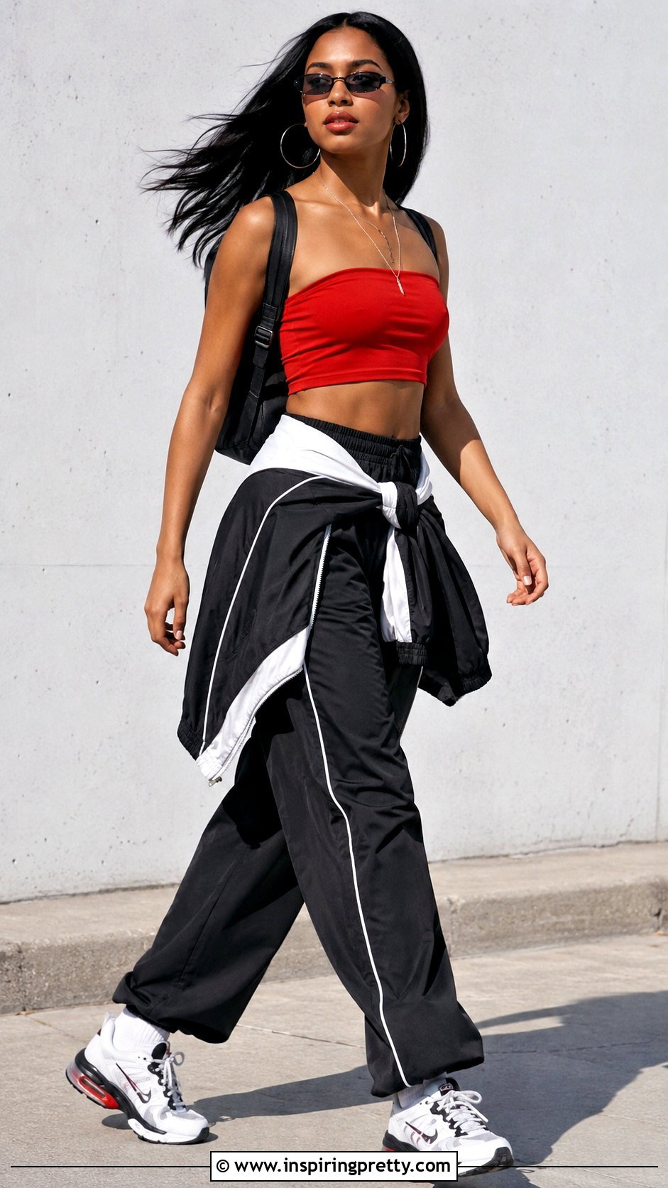 Aaliyah Tube Top With Track Pants - 20 Aaliyah Tube Top outfit ideas