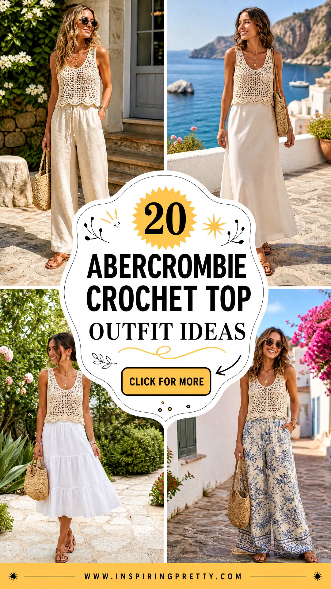 20 Abercrombie Crochet Top Outfit Ideas for Breezy Summer Style - 20 Abercrombie Crochet Top Outfit Ideas for Breezy Summer Style