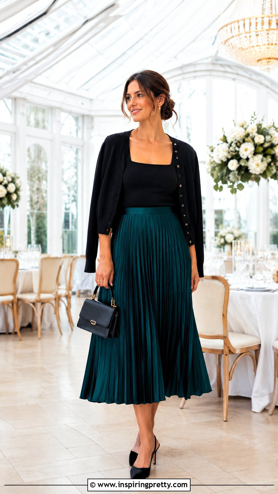 Abercrombie Square Neck Top With Pleated Midi Skirt - 20 abercrombie square neck top outfit ideas