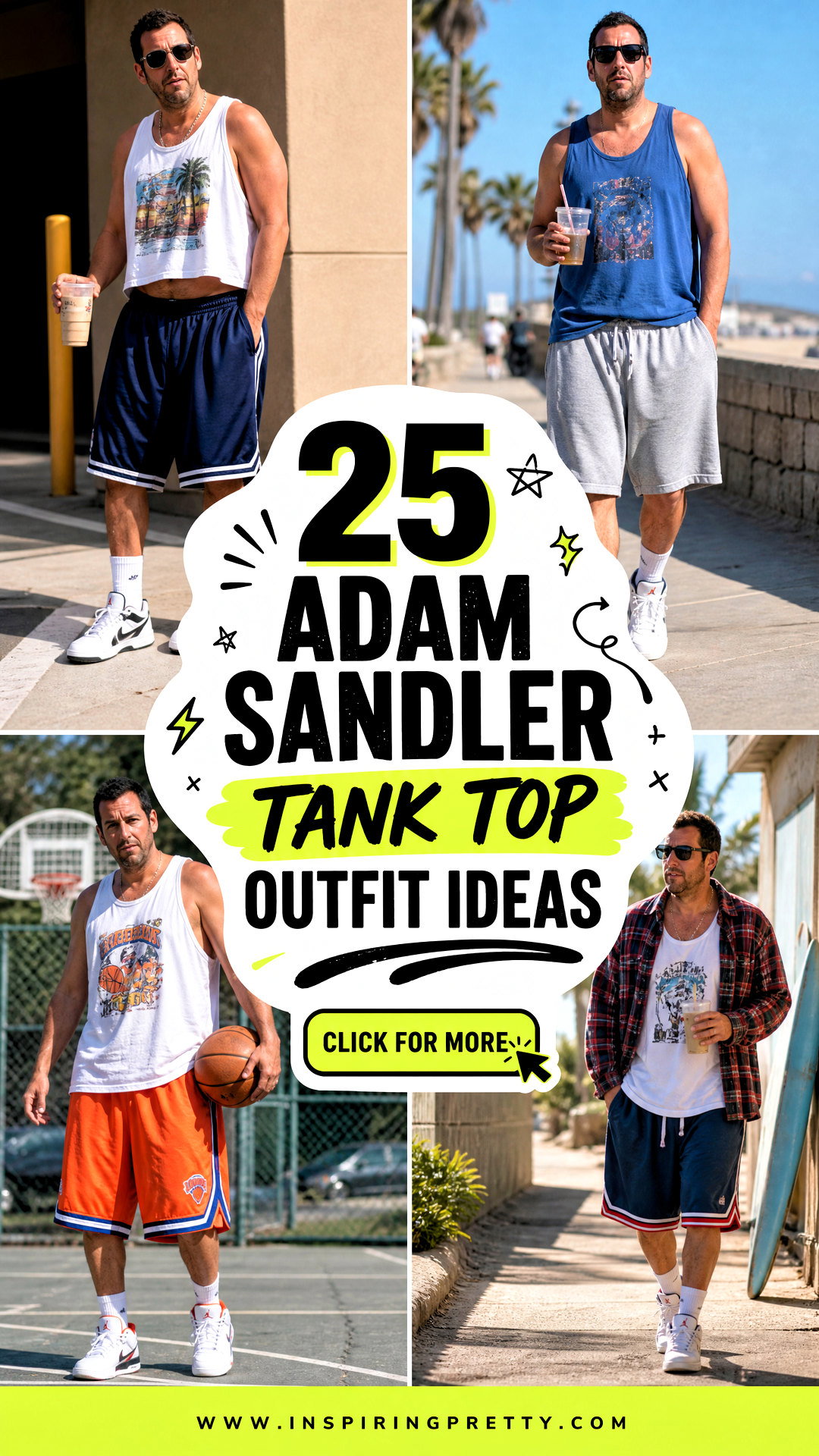 25 Adam Sandler Tank Top Outfit Ideas for Laid-Back Style - 25 Adam Sandler Tank Top Outfit Ideas for Laid-Back Style