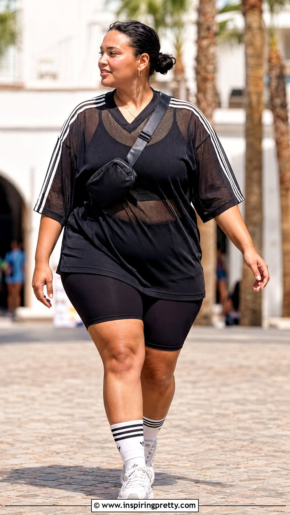 Adidas Sheer Jersey With Biker Shorts - 20 Adidas Sheer Tops