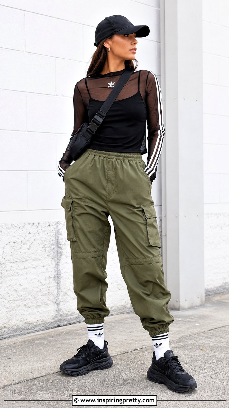 Adidas Sheer Long Sleeve Top With Cargo Pants - 20 Adidas Sheer Tops