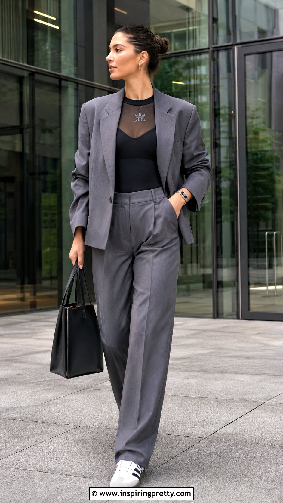 Adidas Sheer Top With Blazer And Trousers - 20 Adidas Sheer Tops