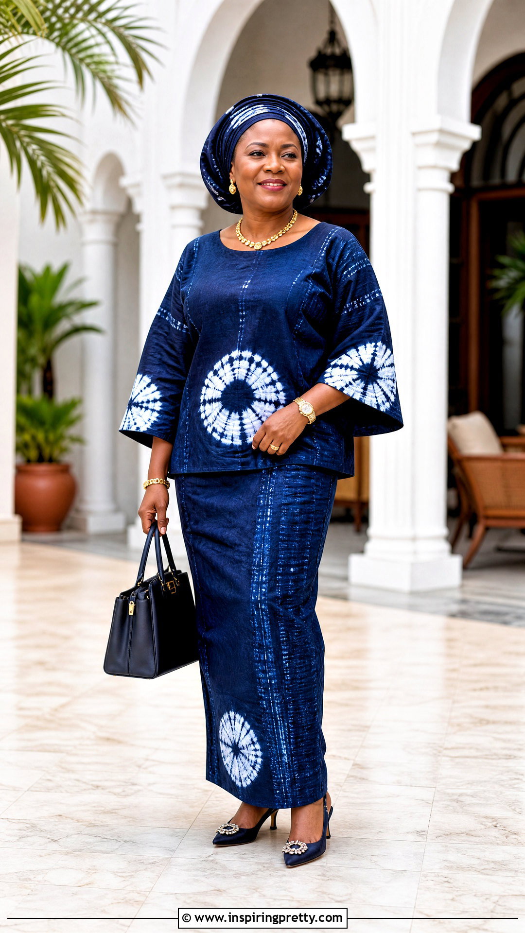 Adire Buba Top With Wrapper Skirt - 50 adire top styles