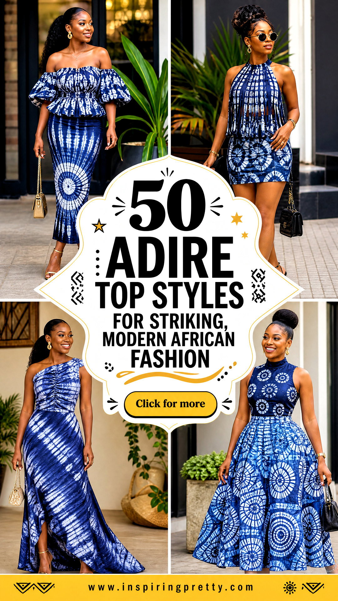 50 Adire Top Styles for Striking Modern African Fashion - 50 Adire Top Styles for Striking, Modern African Fashion