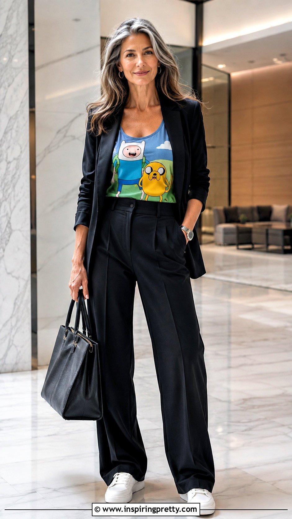 Adventure Time Tank Top With Blazer And Trousers - 25 Adventure Time Tank Top outfit ideas