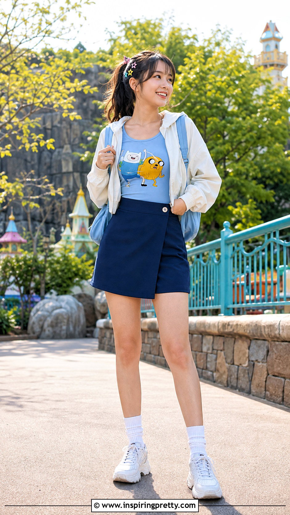 Adventure Time Tank Top With Casual Skort - 25 Adventure Time Tank Top outfit ideas