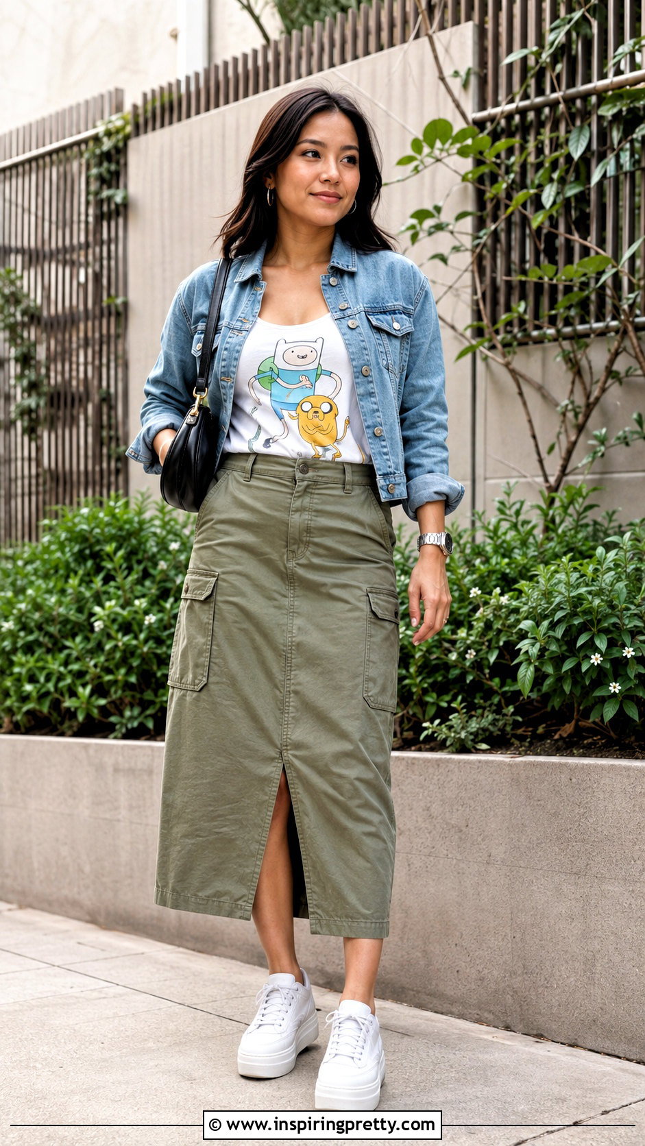 Adventure Time Tank Top With Utility Midi Skirt - 25 Adventure Time Tank Top outfit ideas