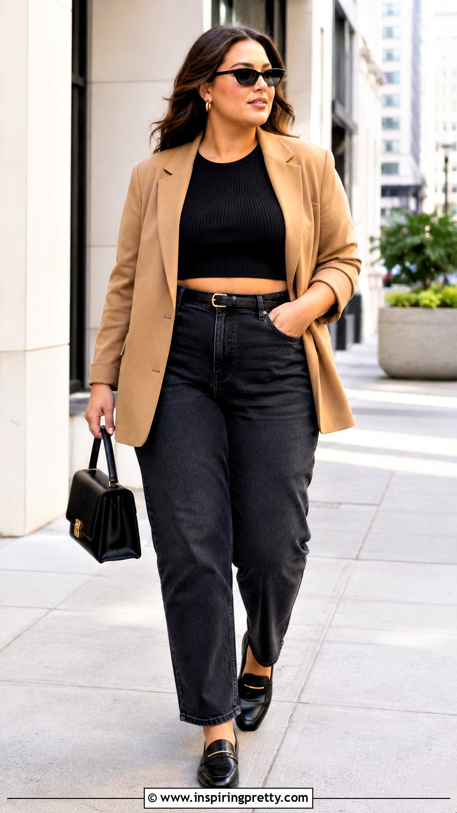 Aerie Waffle Crop Top With A Blazer And Jeans - 20 aerie waffle crop top outfit ideas