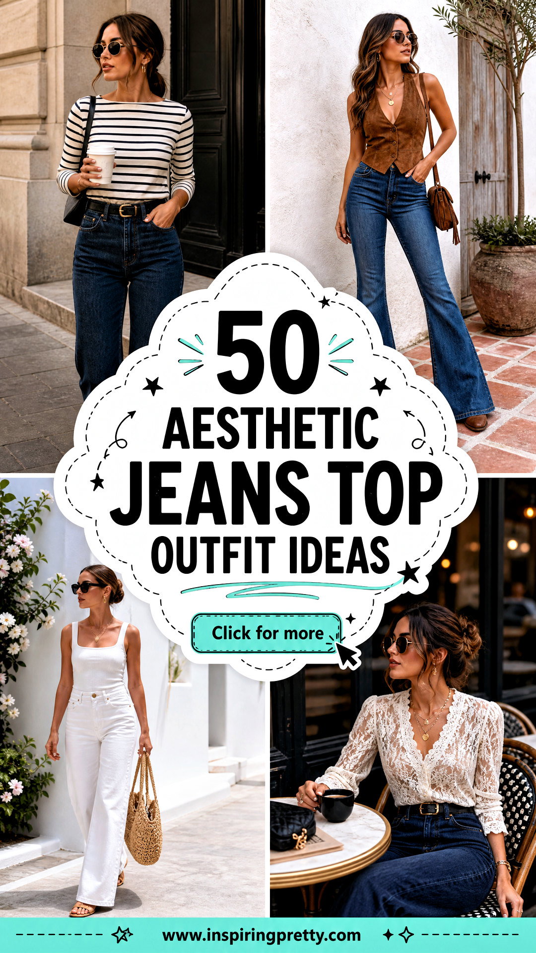 50 Aesthetic Jeans Top Outfit Ideas for Cool Casual Style - 50 Aesthetic Jeans Top Outfit Ideas for Cool Casual Style