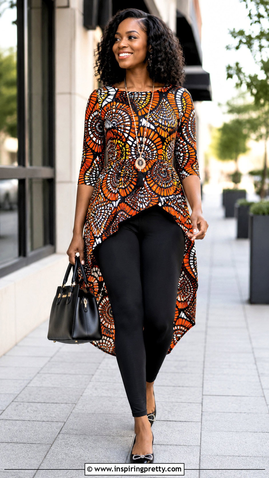 African Print High Low Top With Leggings - 50 african print tops outfit ideas