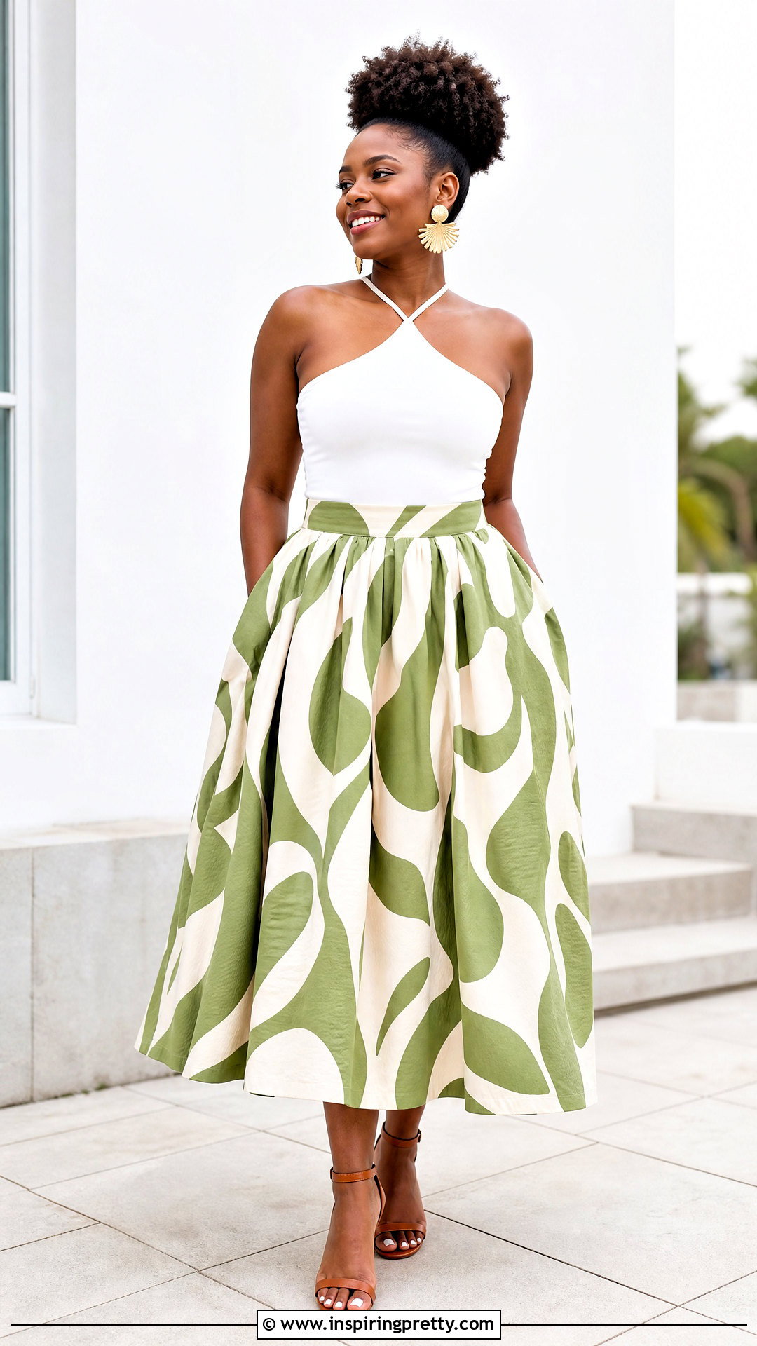 Afro Puff With Halter Top - 50 halter top hairstyles