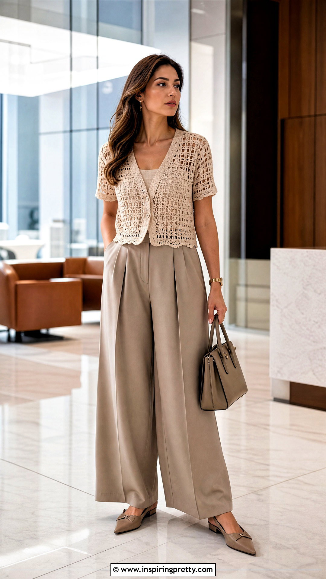 Agatha Crochet Top With Pleated Trousers - 20 Agatha Crochet Top outfit ideas