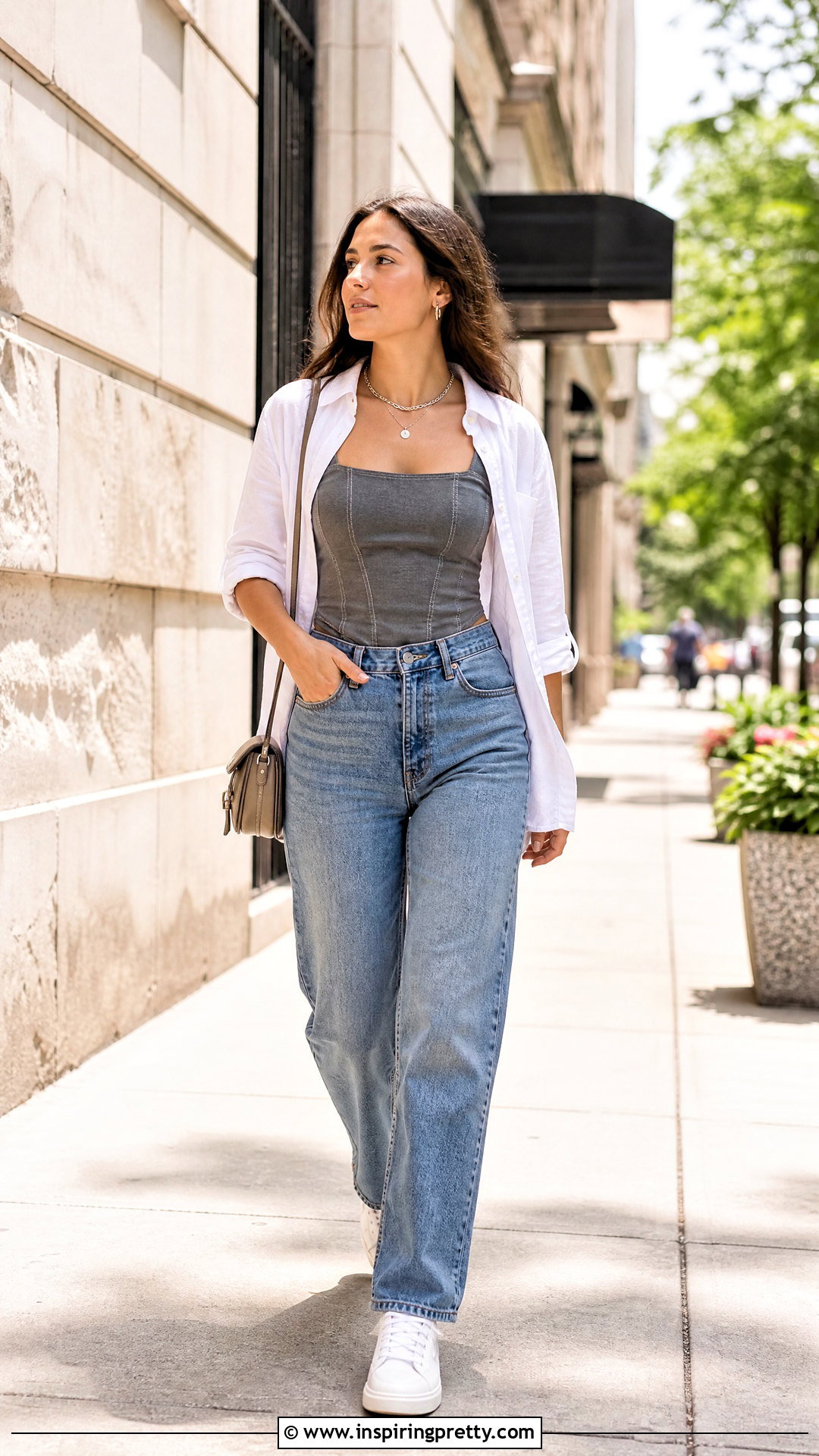 Alabama Chanin Corset Top With High Waisted Jeans - 20 Alabama Chanin Corset Top outfit ideas