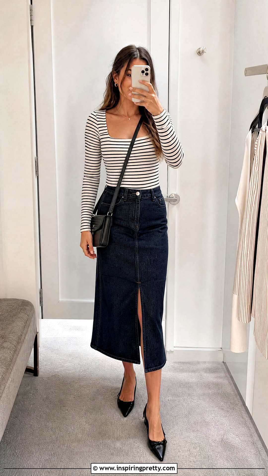 Alex Marie Sophie Top With A Denim Midi Skirt - 20 alex marie tops outfit ideas