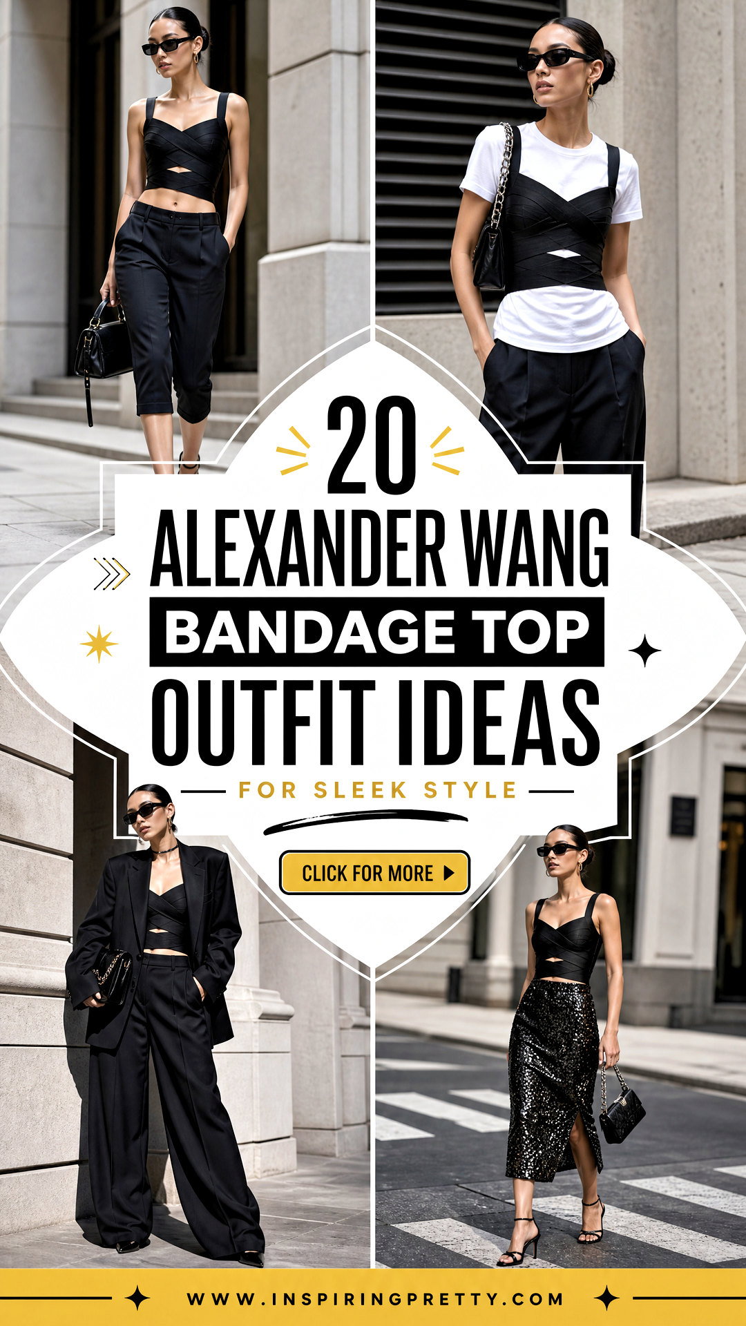 20 Alexander Wang Bandage Top Outfit Ideas for Sleek Style - 20 Alexander Wang Bandage Top Outfit Ideas for Sleek Style