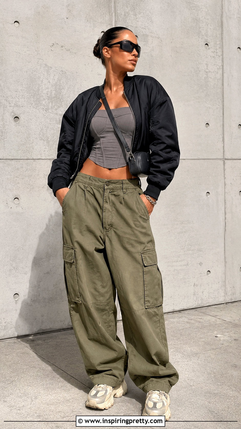 Alexander Wang Bandage Top With Cargo Pants - 20 alexander wang bandage top outfit ideas