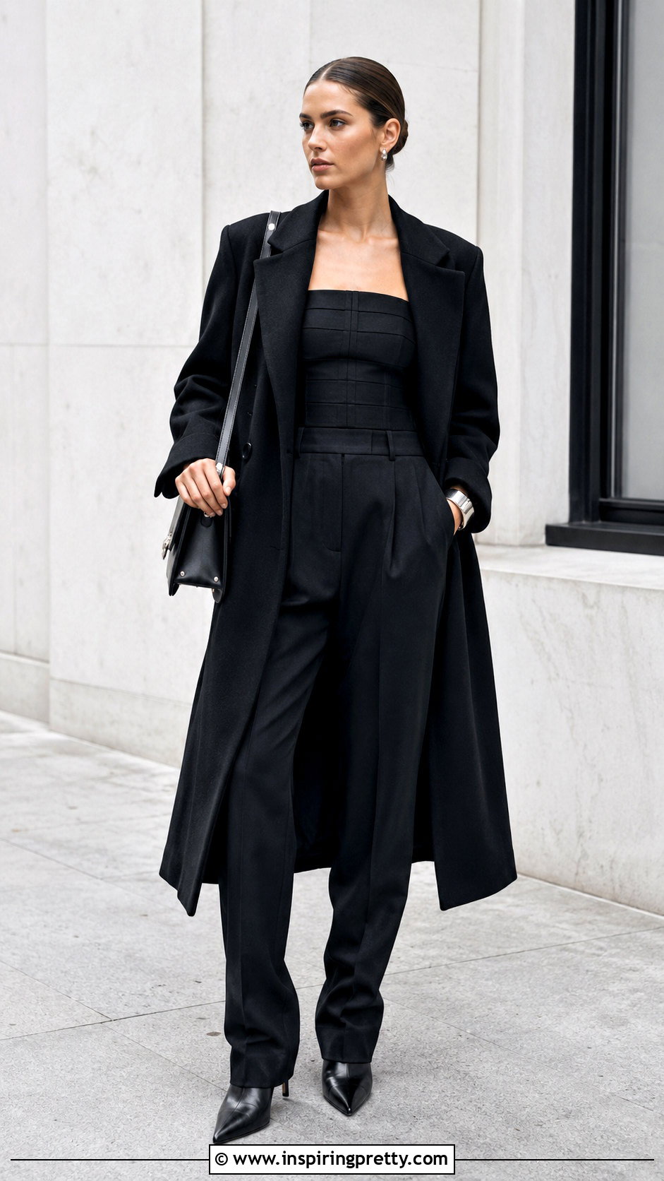 Alexander Wang Bandage Top With Full Black Outfit - 20 alexander wang bandage top outfit ideas