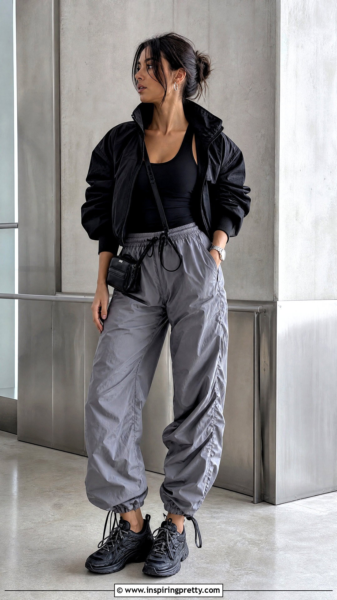 Alexander Wang Black Top With Parachute Pants - 25 alexander wang black top outfit ideas