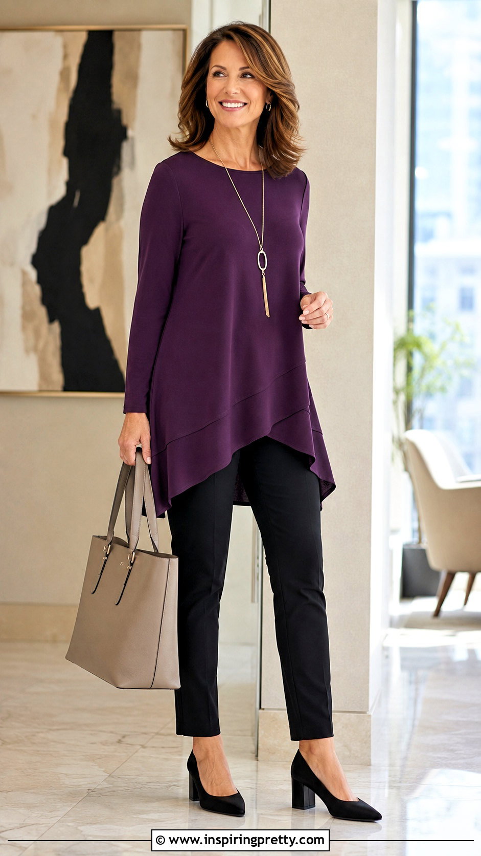 Alfani Tunic Top With Black Pants - 20 alfani tops outfit ideas
