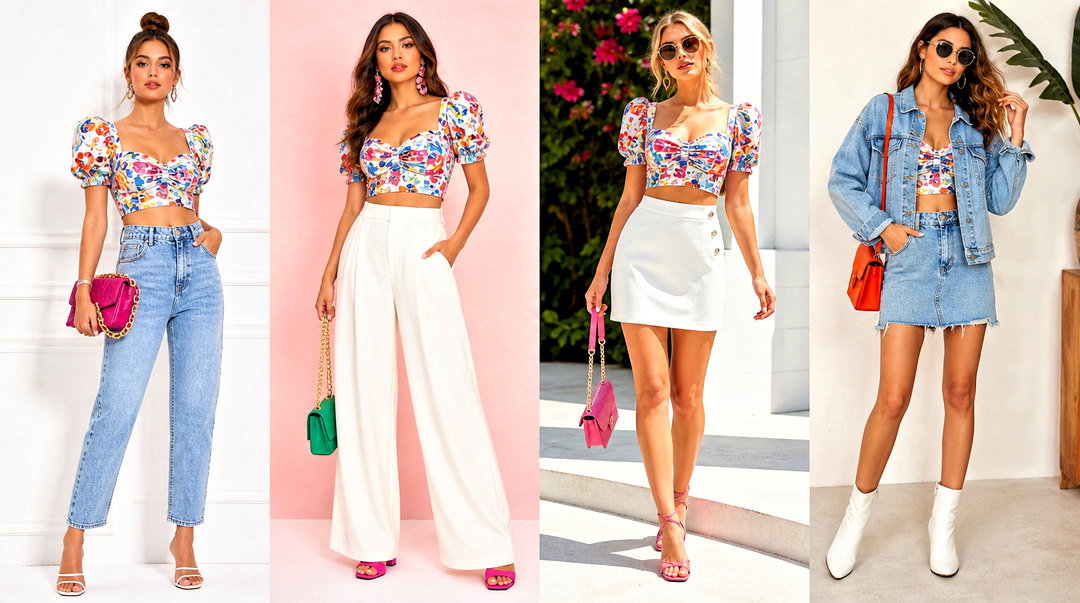 20 Alice and Olivia Crop Top Outfit Ideas for Playful Style