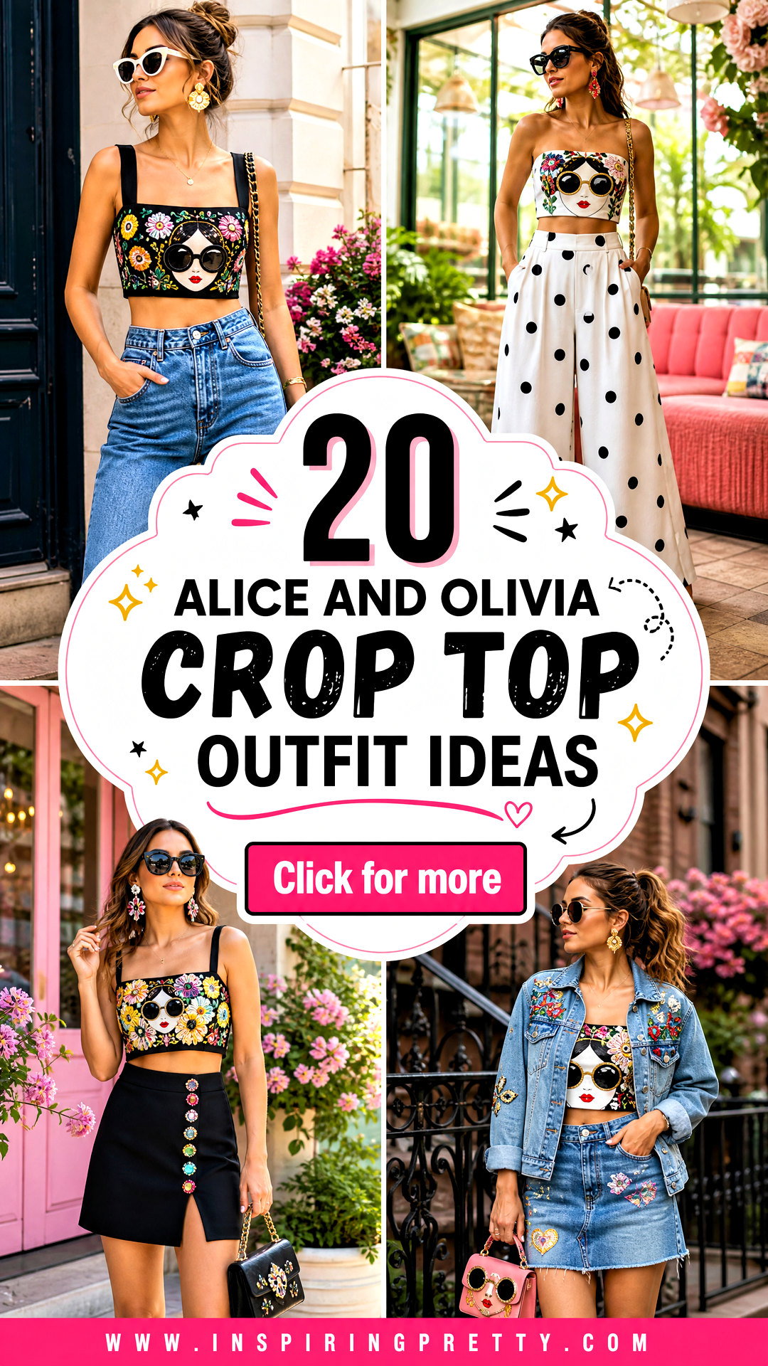 20 Alice and Olivia Crop Top Outfit Ideas for Playful Style - 20 Alice and Olivia Crop Top Outfit Ideas for Playful Style
