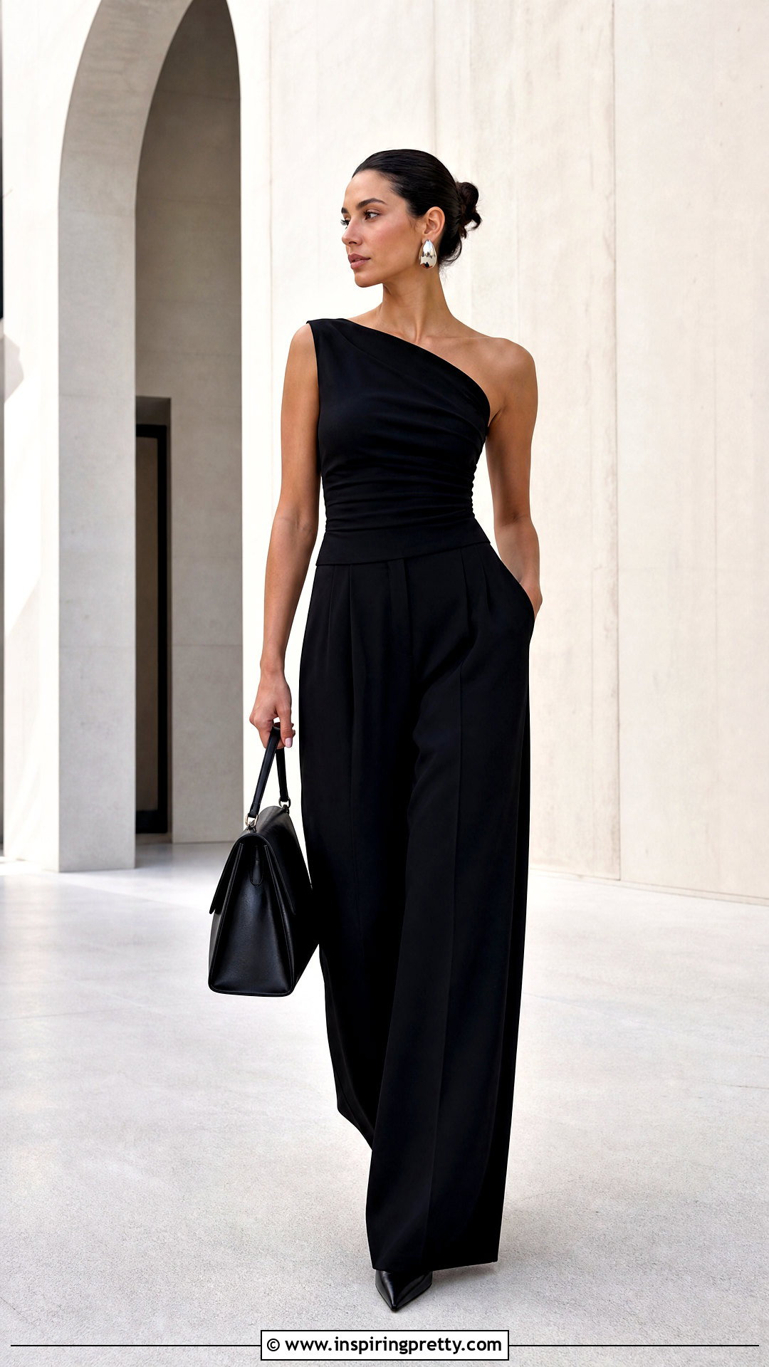 All Black Asymmetrical Top Outfit - 50 asymmetrical top outfit ideas
