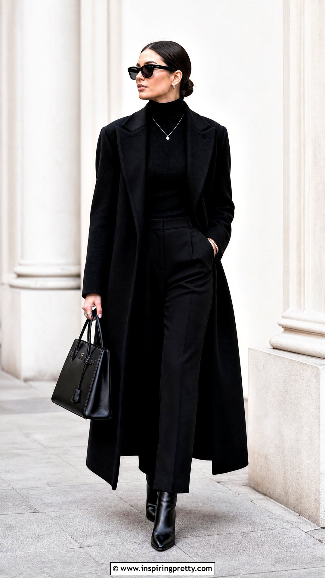 All Black Layered Outfit - 50 gathered top outfit ideas