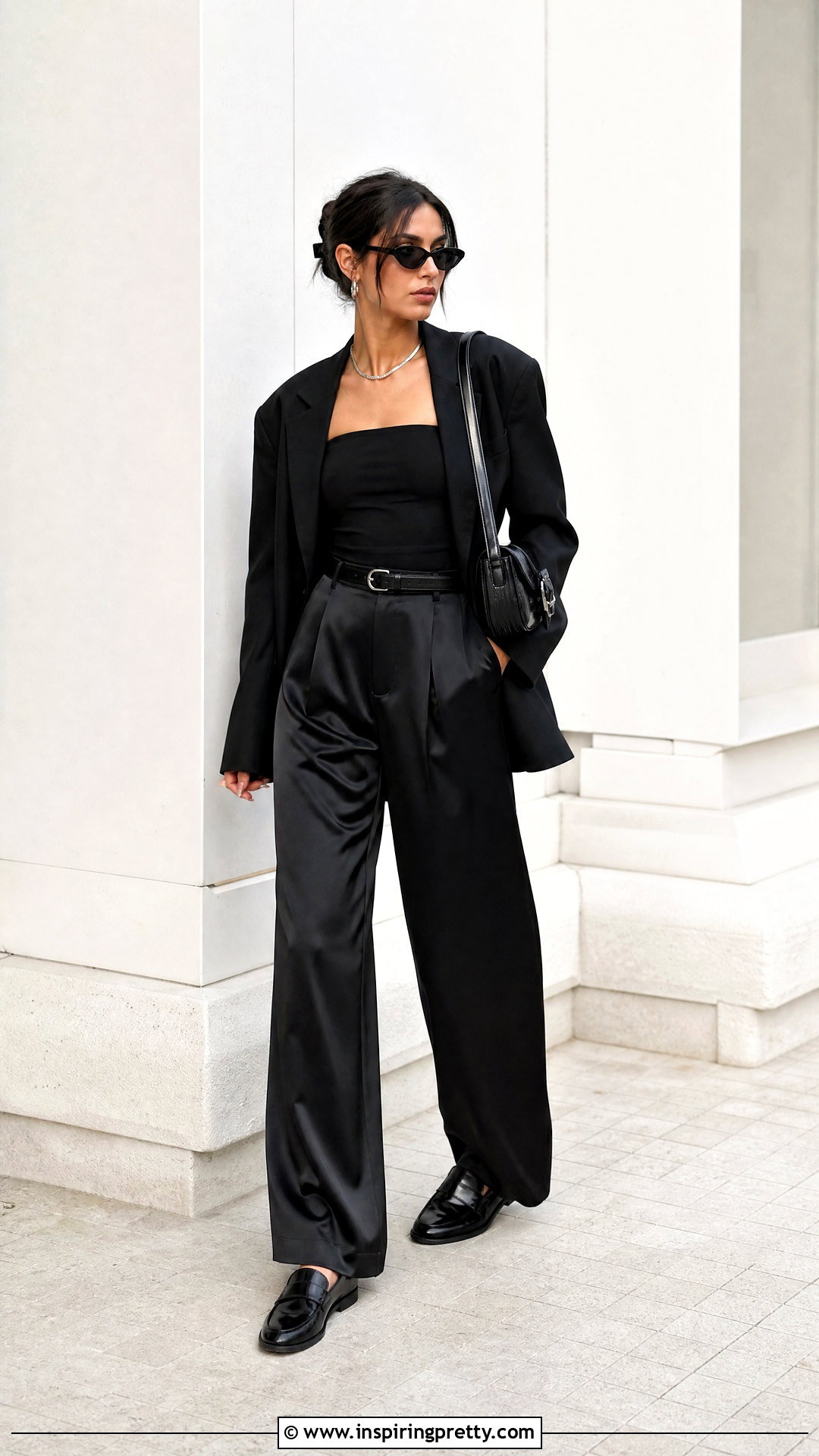 All Black Tube Top Outfit - 50 tube top outfit aesthetic ideas