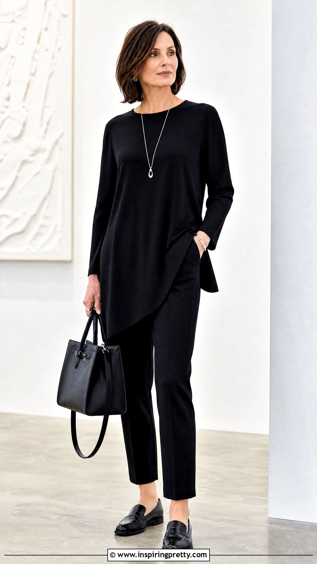 All Black Tunic Outfit - 50 tunic tops outfit ideas