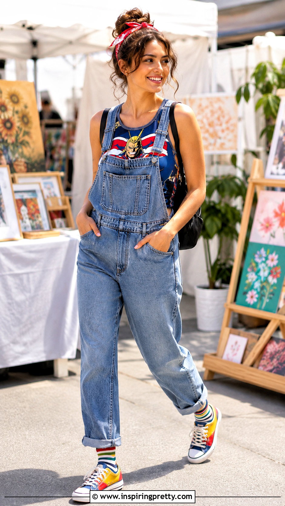 All Might Tank Top With Denim Overalls - 20 All Might Tank Top outfit ideas