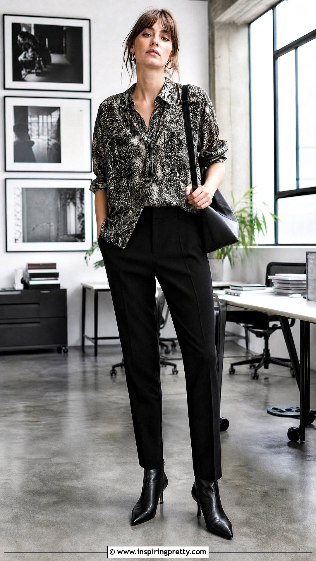 AllSaints Cory Printed Shirt Outfit - 20 allsaints tops