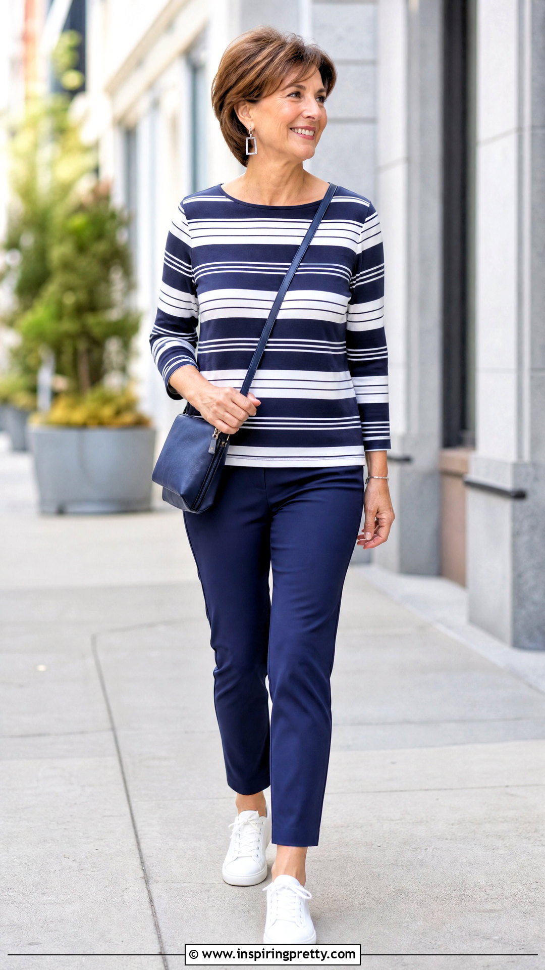 Allison Daley Striped Top With Ankle Pants - 20 Allison Daley Tops outfit ideas