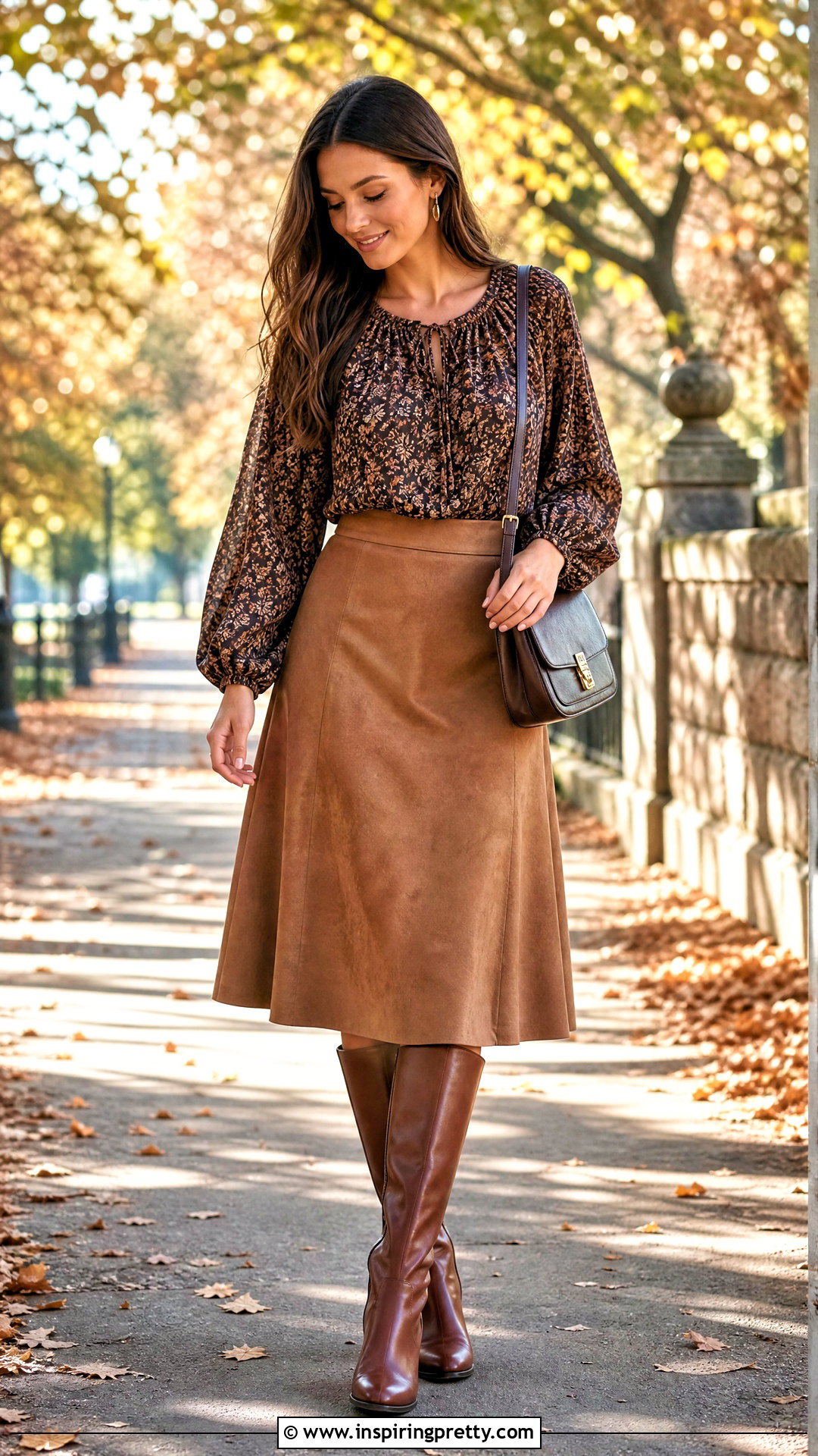 Allison Taylor Peasant Top With Suede Skirt - 20 allison taylor tops outfit ideas