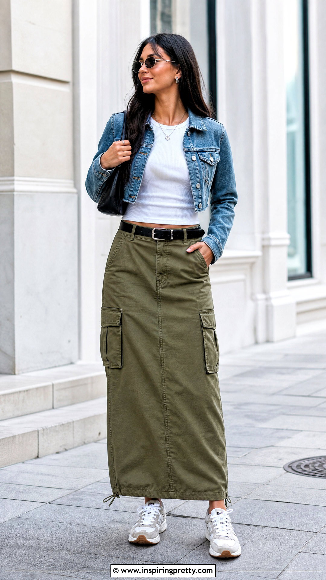 Ally Fashion Ribbed Top With Cargo Maxi Skirt - 20 ally fashion tops outfit ideas