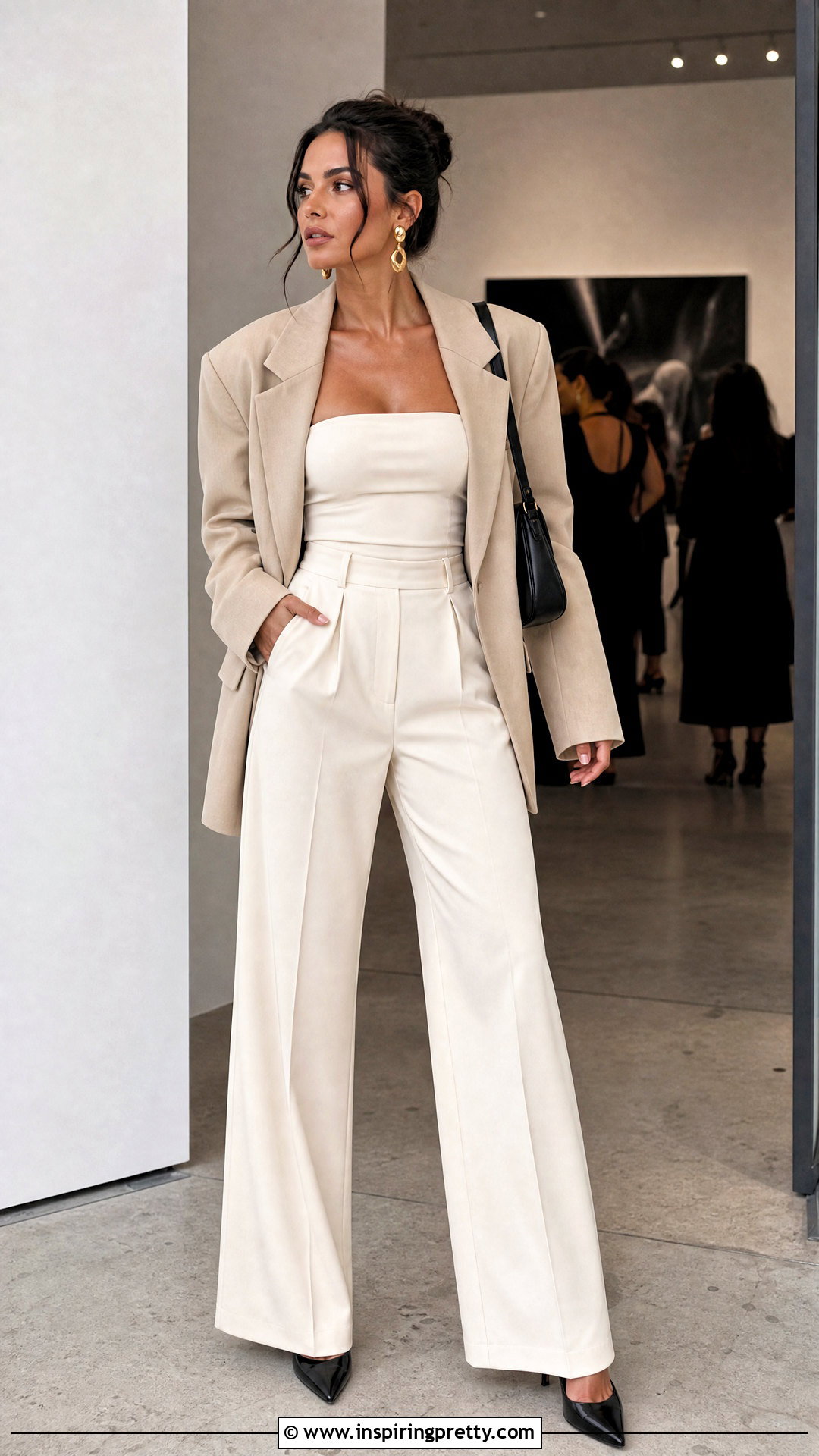 Ally Fashion Tube Top With Oversized Blazer - 20 ally fashion tops outfit ideas