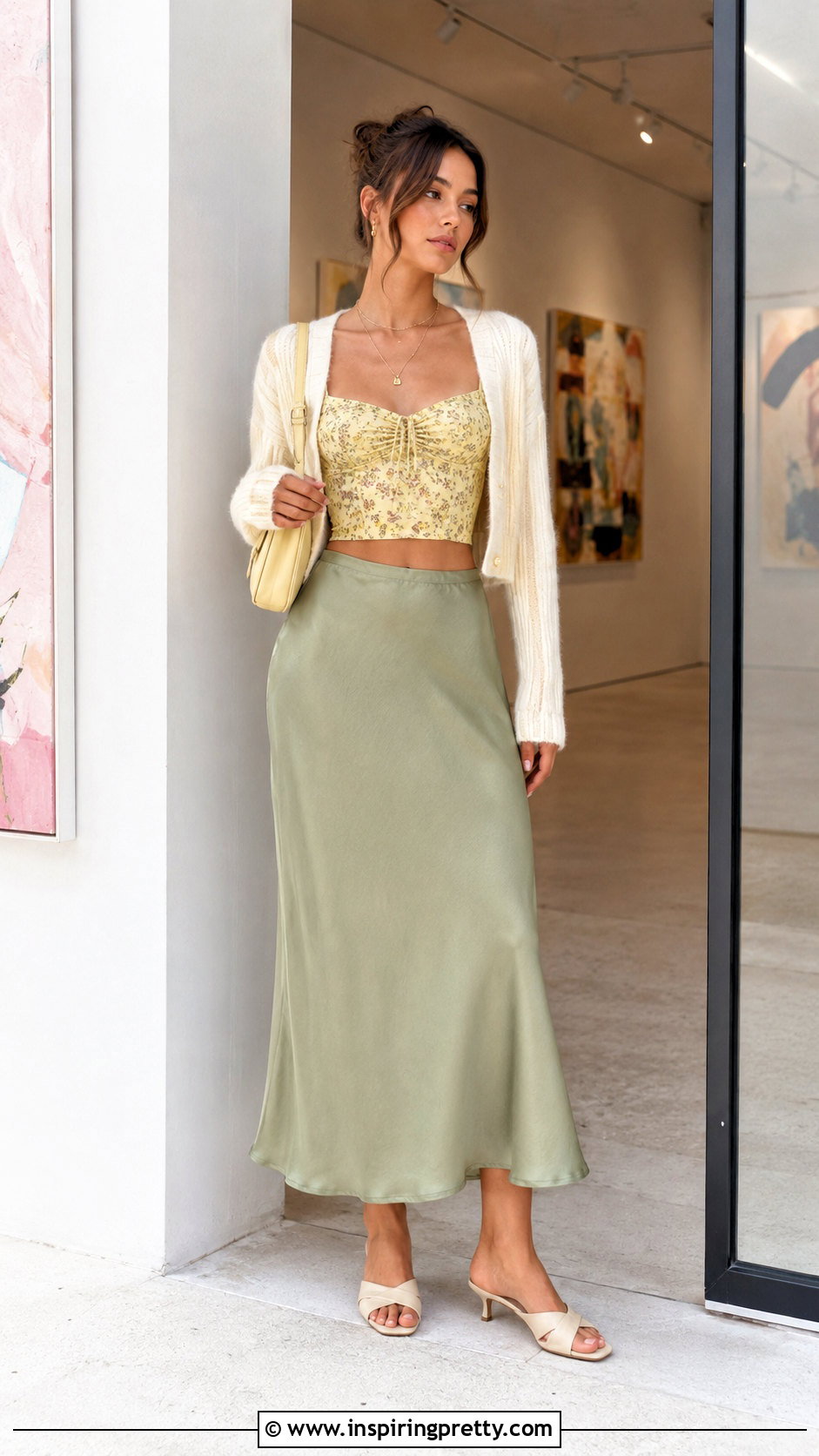 Allyson Top With Slip Skirt And Cardigan - 20 Princess Polly Allyson Top outfit ideas