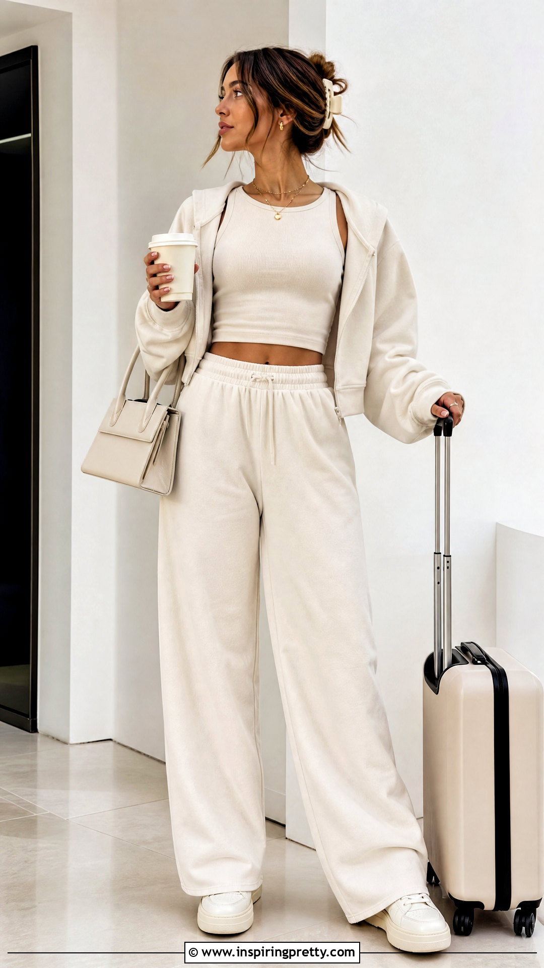 Alo Top With Wide Leg Sweatpants - 50 alo top outfit ideas