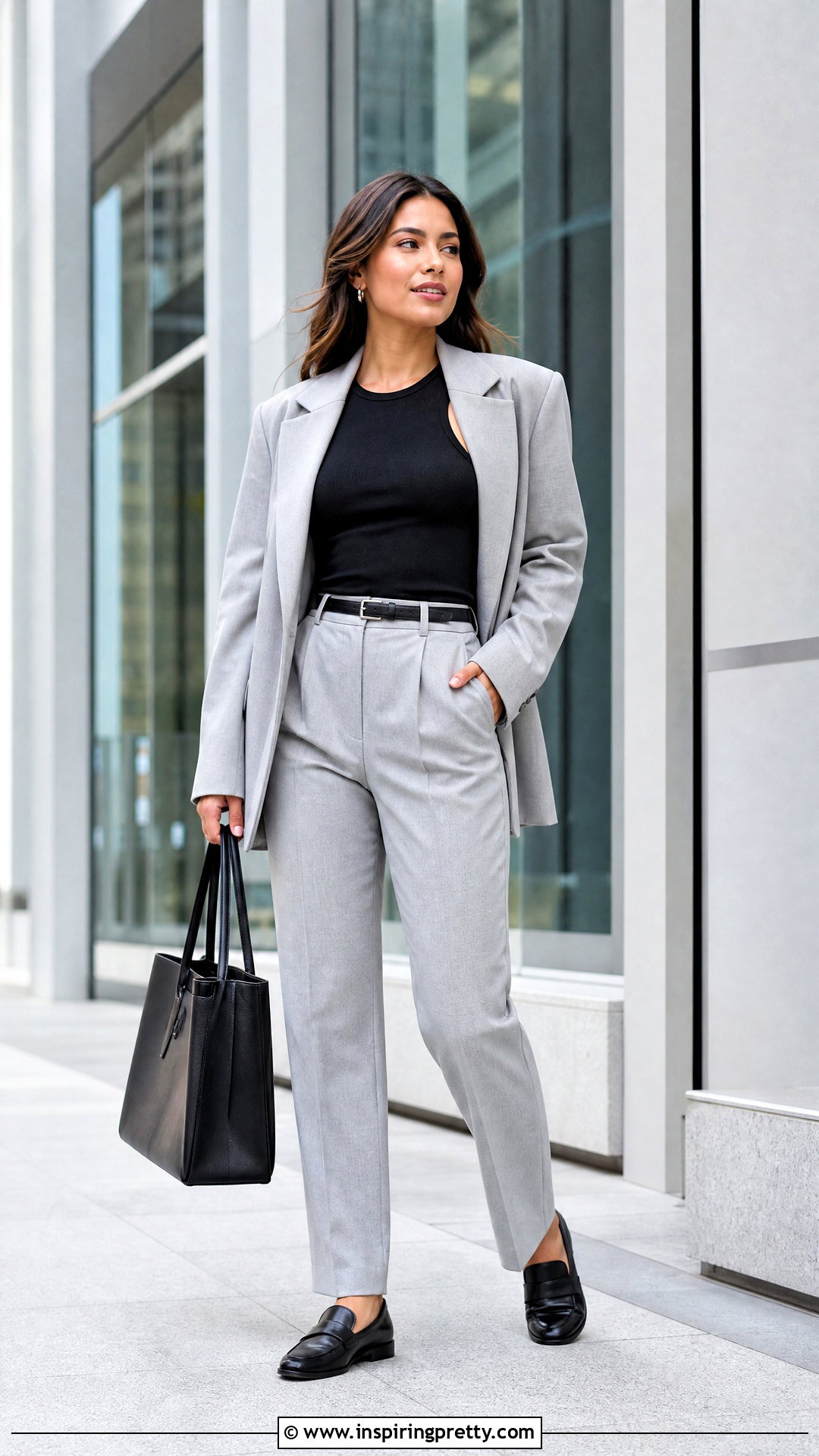 Alo Yoga Black Top With Tailored Trousers - 25 alo yoga black top outfit ideas