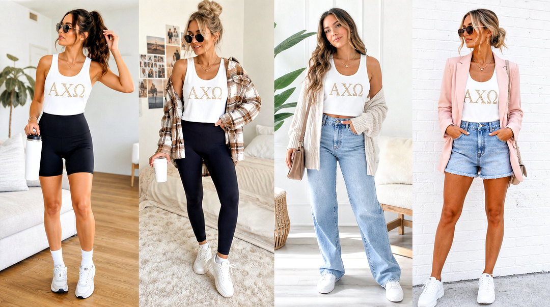 20 Alpha Chi Omega Tank Top Outfit Ideas for Chic Campus Days