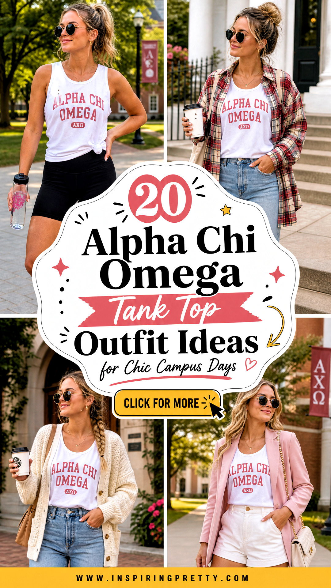 20 Alpha Chi Omega Tank Top Outfit Ideas for Chic Campus Days - 20 Alpha Chi Omega Tank Top Outfit Ideas for Chic Campus Days