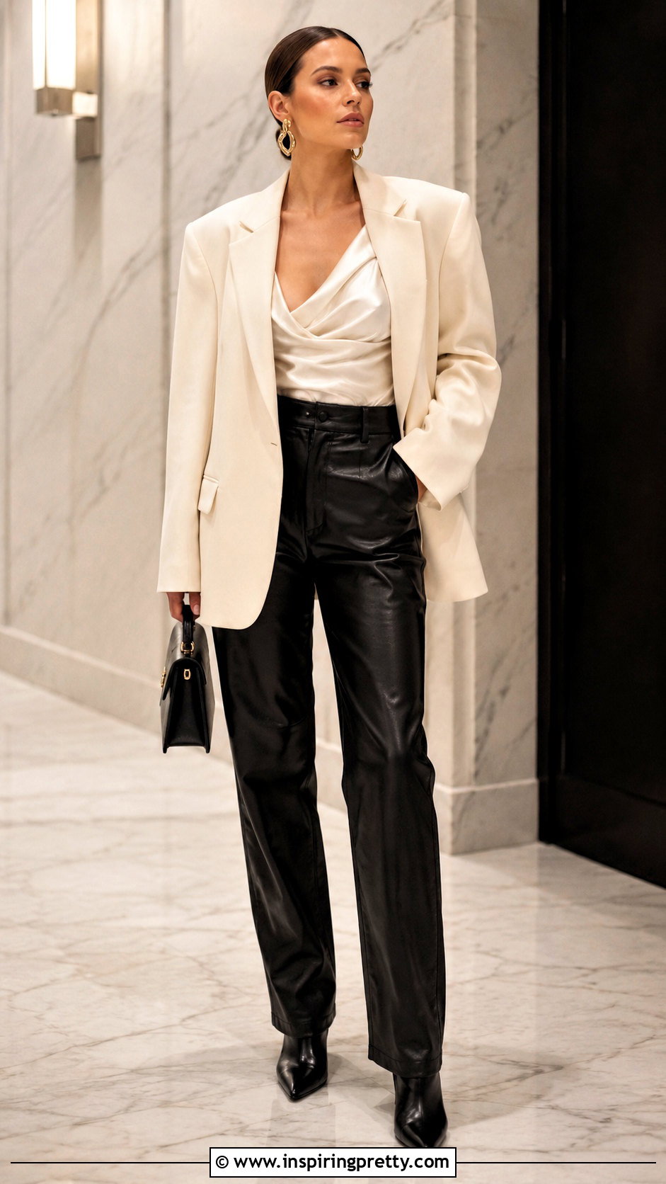 Ambiance Top With Leather Pants - 20 ambiance top outfit ideas