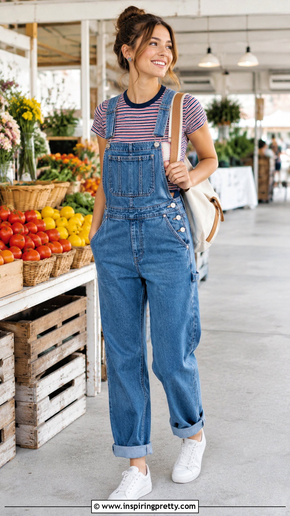 American Apparel Crop Top With Denim Overalls - 20 american apparel crop top outfit ideas