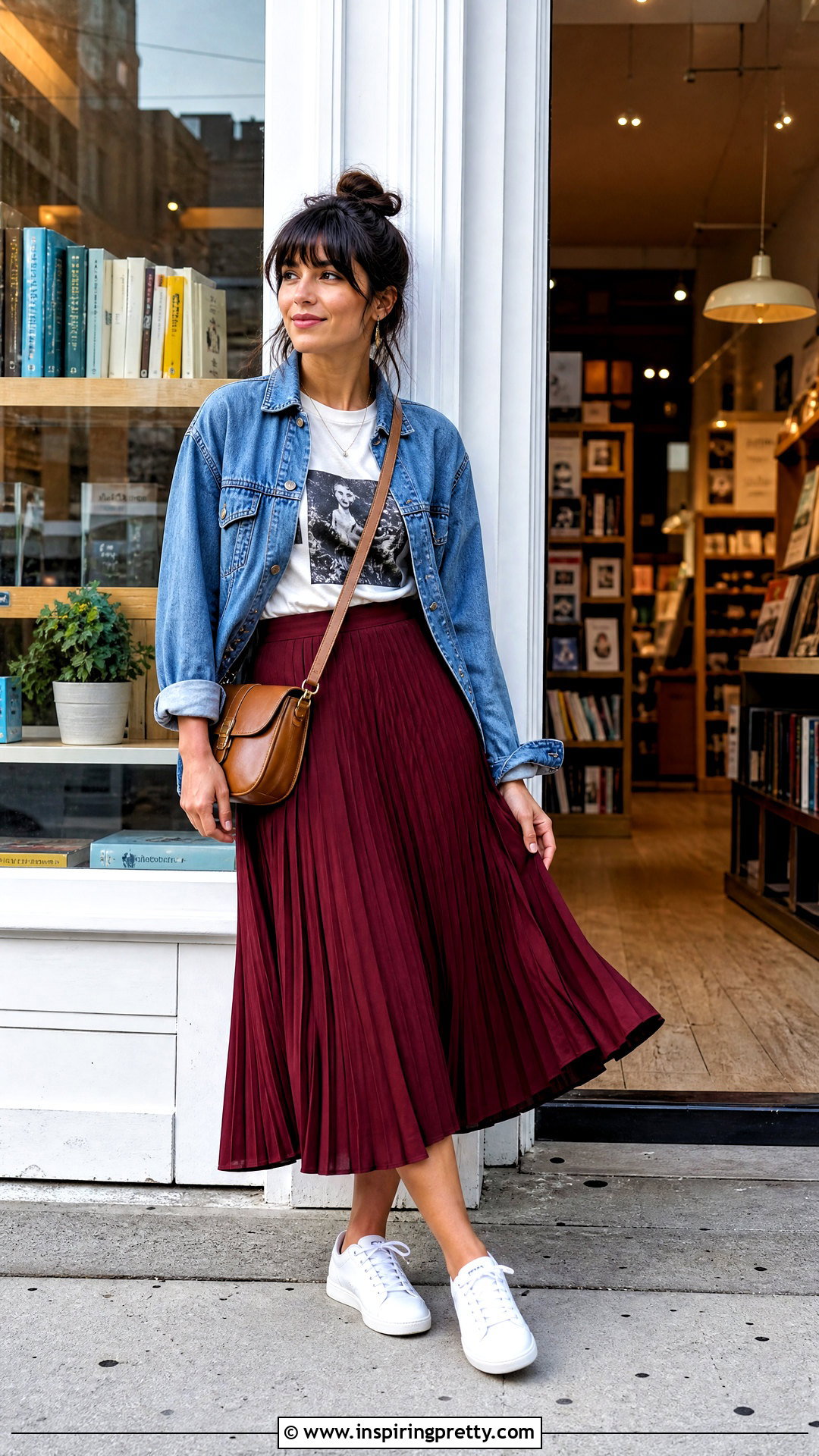 American Apparel Graphic Tee With Pleated Skirt - 20 american apparel tops outfit ideas