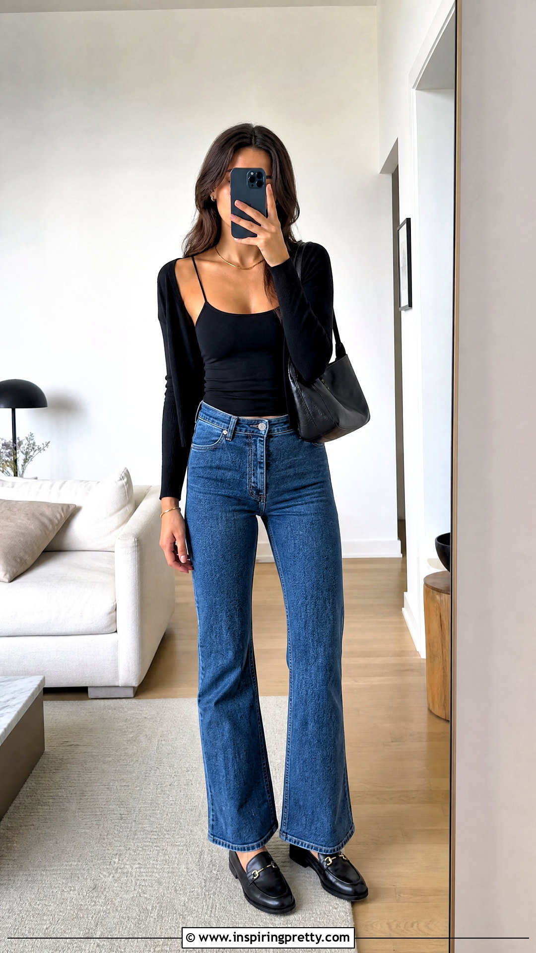 American Apparel Spaghetti Strap Top With Cardigan And Jeans - 20 american apparel tops outfit ideas