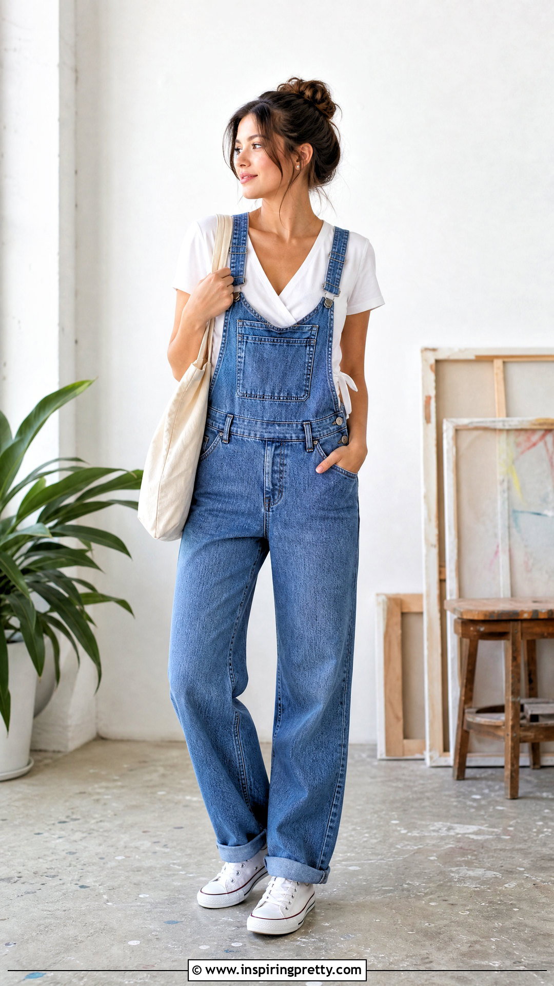 American Apparel Wrap Top With Overalls - 20 American Apparel Wrap Top outfit ideas